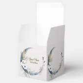 Boho White Orchid Blume Blue Moon Elegantes Party Geschenkschachtel (Geöffnet)