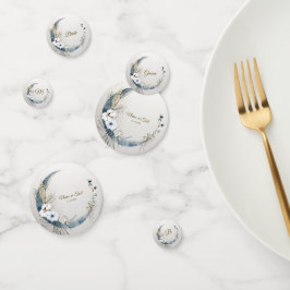 Boho White Orchid Blume Blue Moon Elegantes Party Konfetti