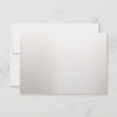 Boho White Orchid Blume Blue Moon Elegantes Party RSVP Karte (Rückseite)