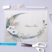 Boho White Orchid Blume Blue Moon Elegantes Party Seidenpapier (Handwerk)