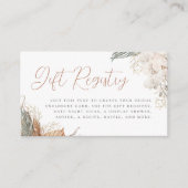 Boho White Orchid & Pampas Grass Brautparty Begleitkarte (Vorderseite)