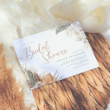 Boho White Orchid & Pampas Grass Brautparty