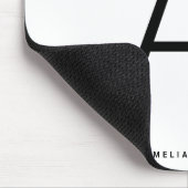 Boho White Orchids Tropical Letter A Monogram Mousepad (Ecke)