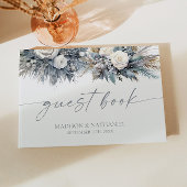 Boho White Rose Blumengarten Hochzeit Gästebuch