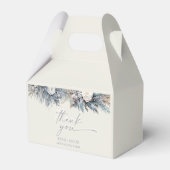 Boho White Rose Blumengarten Hochzeit Geschenkschachtel (Rückseite)