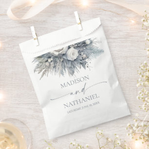 Boho White Rose Blumengarten Hochzeit Geschenktütchen