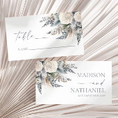 Boho White Rose Blumengarten Hochzeit Platzkarte