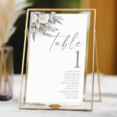 Boho White Rose Blumengarten Hochzeit Tischnummer