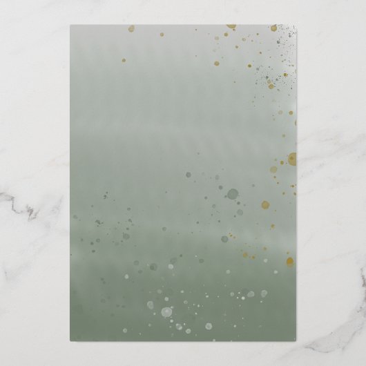 Boho White Rose Floral | Eukalyptus-Brautparty Folieneinladung (Rückseite)