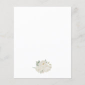 BOHO WHITE ROSES BLUME WEDING ESSNER MENU (Rückseite)