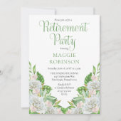 Boho White Roses | Orchids florales Party Einladung (Vorderseite)