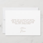 Boho White und Neutral Bouquet Dankeskarte (Rückseite)