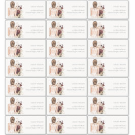 Boho White Wedding Gown Bride Gastadresse Aufkleber