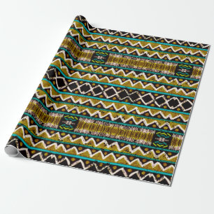 Boho wiederholt. Geometrische nahtlose Stickerei. Geschenkpapier