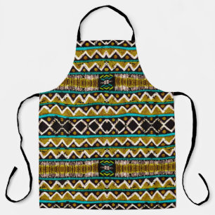 Boho wiederholt. Geometrische nahtlose Stickerei. Schürze