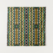 Boho wiederholt. Geometrische nahtlose Stickerei. Wandteppich (Vorderseite (Horizontal))