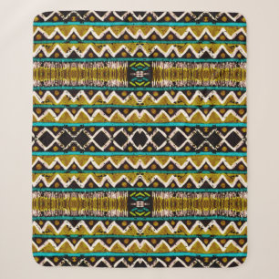 Boho-Wiederholung. Geometrische nahtlose Stickerei Sherpadecke