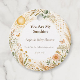Boho-Wiesen-Sonnenlicht-Baby-Party-Geschenkanhänge Geschenkanhänger