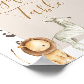 Boho Wild Animals Floral Geschenke Table Poster (Ecke)