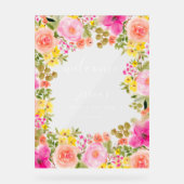 Boho Wild Blume Garden Brautparty Willkommensgruß Acrylschild (Vorderseite)