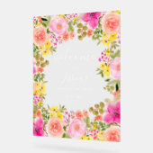Boho Wild Blume Garden Brautparty Willkommensgruß Acrylschild (Winkel)