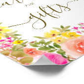 Boho wild Blume Gartenschild Brautparty Poster (Ecke)