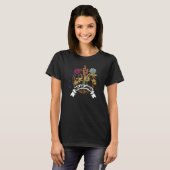Boho Wild Blume Retro-Farben und Design T-Shirt (Vorne ganz)