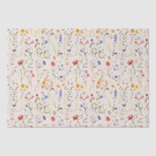 Boho Wild Blume Small Business Packaging Seidenpapier