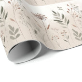 Boho Wild Blume | Wüstengarten-Blumenmuster Geschenkpapier (Rolleneckpunkt)