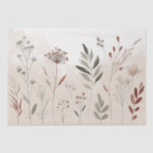 Boho Wild Blume | Wüstengarten-Blumenmuster Seidenpapier (Vorderseite)