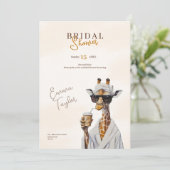 boho wild bridal shower safari invitation einladung (Stehend Vorderseite)