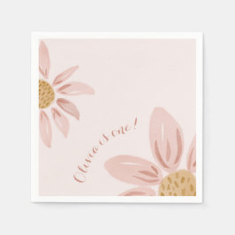 Boho Wild Daisy, Custom 1. Geburtstag Party Napkin Serviette