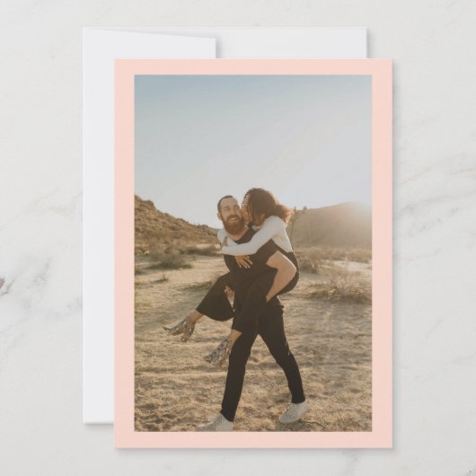 Boho wild flowers garden photo bridal shower einladung (Rückseite)