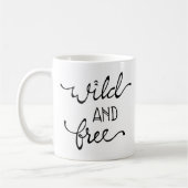 Boho Wild & Free Hand Lettering Kaffeetasse (Links)