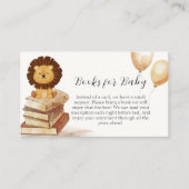Boho Wild Lion Balloon Bücher für Babydusche Begleitkarte (Vorderseite)