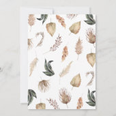 Boho Wild One Baby Shower Einladung (Rückseite)