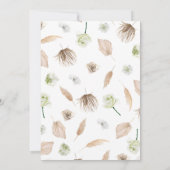 Boho Wild One Baby Shower Einladung (Rückseite)