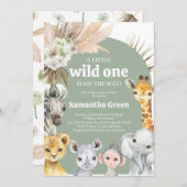 Boho Wild One Baby Shower Einladung (Vorne/Hinten)