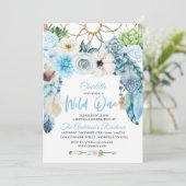 Boho Wild One Dreamcatcher Einladung zum Geburtsta (Stehend Vorderseite)