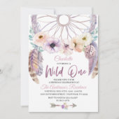 Boho Wild One Dreamcatcher Einladung zum Geburtsta (Vorderseite)