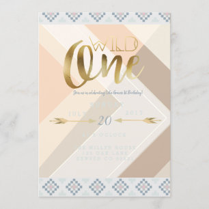 Boho Wild One   Erste Geburtstagspartei Einladung