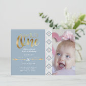 Boho Wild One | Erste Geburtstagspartei Einladung (Stehend Vorderseite)