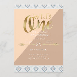 Boho Wild One | Erste Geburtstagspartei Einladung