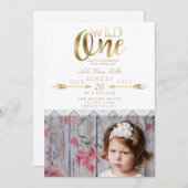 Boho Wild One | Erste Geburtstagspartei Einladung (Vorne/Hinten)