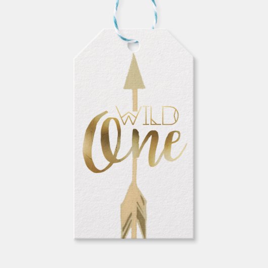 Boho Wild One | Erste Geburtstagspartei Geschenkanhänger (Vorderseite)