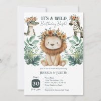 Boho Wild One Lion Double Kindergeburtstag