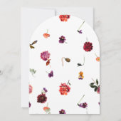 Boho Wild & Onederful Girl 1. Geburtstag Einladung (Rückseite)