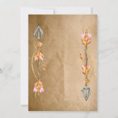 BOHO Wild Rose Girl Baby Dusche Einladung (Rückseite)