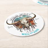 Boho Wild und Free Runder Pappuntersetzer (Angewinkelt)