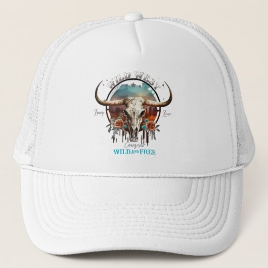 Boho Wild und Free Trucker Hat Truckerkappe (Vorderseite)